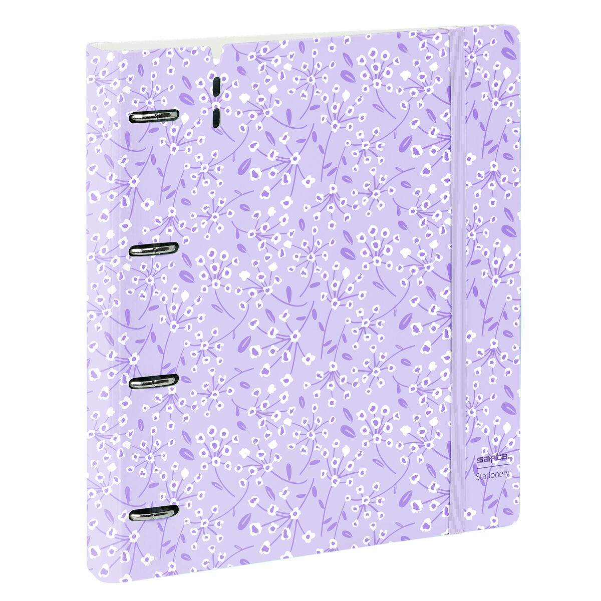 Pasta com argolas Safta Light purple flowers Roxo 27 X 32 X 4 cm
